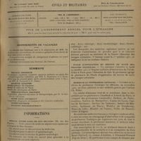 0861 - Page 853 - Sommaire / Informations. Hôpital Notre-Dame-de-Bon-Secours... / Hôpitaux coloniaux / École d'application du service de santé des troupes coloniales / Hommage au Professeur Castaigne