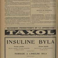 0888 - Page 880 - Sociétés savantes. Académie de médecine. (Séance du 10 juin 1930). Arrêt du développement de la tuberculose expérimentale des bovidés par le bacille de Vallée cultivé sur gélose. M. Albert Vaudremer / Le problème du chauffage dans les hôpitaux, les écoles, les administrations et les grands immeubles d'habitations. M. Jayle / Société de chirurgie. (Séance du 21 mai 1930). Un cas de maladie de Hoffa. M. Madier