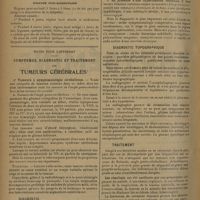 0938 - Page 930 - Revue des thèses. La fonction de résorption des plexus choroïdes et l'origine du liquide céphalo-rachidien, par le Docteur Jean Girard / Notes de pratique. Dyspnée toxi-alimentaire / Notes pour l'internat. Symptômes, diagnostic et traitement des tumeurs cérébrales