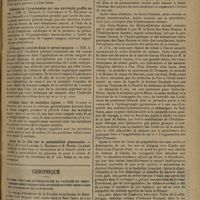 1011 - Page 1003 - Sociétés savantes. Société de biologie. (Séance du 21 juin 1930). Action de la cataphorèse sur le virus encéphalitique. Récupération du virus par la cataphorèse. M. P. Lépine / Influence de l'hypotension sur une surrénale greffée au cou. MM. D. Bennati, J. Gautrelet et N. Halpern / Le dosage du calcium dans le sérum sanguin. MM. A. Grigaut et Y. Ornstein / Calcémie dans les maladies aiguës. MM. Achard et Ornstein / Action de la bile sur la perméabilité placentaire. MM. L. Nattan-Larrier, L. Richard et B. Noyer / Chronique. Voyages d'études médicales de la Faculté de médecine de Montpellier aux stations hydro-minérales et climatiques du Sud-Ouest