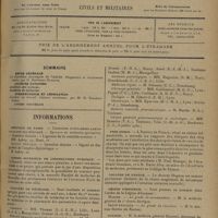 1017 - Page 1009 - Sommaire / Informations. Hôpitaux de Paris. Concours d'oto-rhino-laryngologiste des hôpitaux / Conseil supérieur de l'instruction publique / Facultés de médecine / Prix Osiris / Collège de France / Légion d'honneur. Marine / Santé publique / Guerre