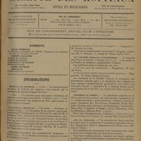 1049 - Page 1041 - Sommaire / Informations. Hôpitaux de province. Lyon / Nice / Facultés de médecine. Toulouse / Médaille d'honneur de l'assistance publique / Marine. Service de santé / XXXe Congrès français d'urologie / XIIe Congrès français d'orthopédie / Croisière en Orient / Avis de concours