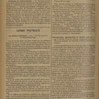 1066 - Page 1058 - Sociétés savantes. Société de chirurgie. (Séance du 25 juin 1930). Pancréatite chronique : cholécyste-gastronomie. M. Desplas, communiqué avec M. Lubin / Pathogénie de l'hydronéphrose. M. Chevassu / Livres nouveaux. Les enfants rachitiques, par le Docteur Barraud... [L. Babonneix] / Le coeur. Les médicaments cardiaques et l'électrocardiogramme [2e édition], par P. Henrijean... / Thérapeutique, pharmacologie et matière médicale, par le Docteur François Arnaud...