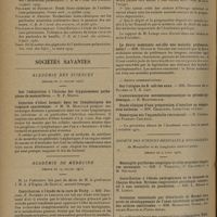 1130 - Page 1122 - Revue générale. Les scléroses pulmonaires. Étude clinique et radiologique ; par M. Pierre Dupire... Conclusions / Sociétés savantes. Académie des sciences. (Séance du 21 juillet 1930). Injection d'éther formolé dans les lymphatiques des tumeurs cancéreuses. M. M. Marcille / Académie de médecine. (Séance du 29 juillet 1930). Contribution à l'étude de la cure de Vichy. MM. Desgrez, F. Rathery et Lescoeur / Hygiène de l'enfance. M. Sarraz-Burnet, et M. Collet / La fièvre ondulante est-elle une maladie professionnelle ? MM. Dubois et Sollier / Société des sciences médicales & biologiques de Montpellier et du Languedoc méditerranéen. (Séance du 4 avril 1930). La collapsothérapie des suppurations pulmonaires. Volumineux abcès chronique postpneumonique guéri par pneumothorax sous pression après échec du traitement émétinien. MM. Janbon et A. Balmes
