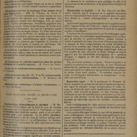 1147 - Page 1139 - Sociétés savantes. Société de neurologie. (Séance du 5 juin 1930). Tumeur comprimant le chiasma, consécutive à une tumeur de la rétine chez un enfant de cinq ans. MM. Cl. Vincent, Bailliart et Schiff-Wertheimer / Note préliminaire sur le curettage d'une tumeur de la région épiphysaire. MM. Cl. Vincent, M. David, P. Puech et F. Thiébaut / Ligue française contre le rhumatisme. (2 avril 1930). Manifestations rhumatismales et calcémie. M. Mathieu-Pierre Weil, méthode de Ch.-O. Guillaumin / Rhumatisme et syphilis. M. Em. Gaujoux... / Myocardite aiguë. M. le Professeur G. Etienne... / Livres nouveaux. Études de gynécologie clinique et opératoire, publiées par J.-A. Doléris, P. Petit-Dutaillis, H. Roulland. Fascicule III. Première partie : Association de l'examen clinique à l'examen radiologique pour les diagnostics pelviens chez la femme. Résultats thérapeutiques de l'injection intratubaire de lipiodol, par Paul Petit-Dutaillis..., avec la collaboration d'André Sorel... Deuxième partie : L'insufflation tubaire ; sa technique, ses indications, par H. Roulland / Les grandes endémies tropicales. Etude de pathogénie et de prophylaxie. Conférences faites au grand amphithéâtre de la Faculté de médecine, par MM. les médecins du Corps de santé coloniale Noël Bernard, F. Cazanove, A. Gauducheau, E. Jamot, M. Jauneau, M. Léger, L.-R. Montel, M. Peltier. Préface de M. le Professeur Tanon