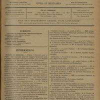 1201 - Page 1193 - Sommaire / Informations. Facultés de médecine. Paris / Légion d'honneur. Instruction publique / Travaux publics / Travail et prévoyance sociale / Colonies / Intérieur / Ministère des pensions / Mérite maritime / IIe réunion de la presse médicale latine