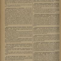 1244 - Page 1236 - Sociétés savantes. Société médicale des hôpitaux. (Séance du 4 juillet 1930). Nouvelles recherches expérimentales sur la lymphogranulomatose maligne. M. Faure-Beaulieu et Mlle C. Brun / Lymphogranulomatose et tuberculose. M. G. Caussade / Spirochétose méningée d'origine hydrique. Inoculation digitale. MM. Jean Troisier et Yves Boquien / Cinq cas de tumeurs cérébrales opérés pour appendicite. M. J. Haguenau / Un cas de chlorome avec leucémie aiguë. MM. P.-Emile Weil et P. Isch-Wall / Un cas d'anémie rapidement mortelle avec apparition de tumeurs osseuses, pouvant être considéré comme chlorome. MM. P.-Emile Weil et P. Isch-Wall / Abcès du poumon à staphylocoques dorés chez un nourrisson. Auto-vaccinothérapie. Vomique. Guérison. MM. Pierre Lereboullet, M. Lelong et F. Benoist / Endocardite végétante subaiguë à pneumocoques. Abcès viscéraux multiples avec endothélite. Volumineux anévrisme récent de la crosseaortique. M. L. Boidin, Mme Bertrand-Fontaine et Mlle Fayot / Accidents nerveux dans un cas de maladie de Sternberg-Hodgkin. M. L. Boidin, Mlle Fayot et M. Beinis / Ictère grave par le tétrachloréthane chez une ouvrière perlière. M. L. Boidin, L. Rouquès et G. Albot / Le syndrome hypochlorémique terminal des néphrites chroniques. MM. F. Rathery et Sigwald / Cortico-pleurite monosymptomatique d'un rhumatisme articulaire aigu. Guérison rapide par le salicylate de soude à hautes doses. MM. G. Caussade et Pierre Reynier