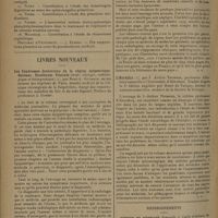 1308 - Page 1300 - Faculté de médecine de Lille. Thèses soutenues pendant l'année 1929-1930 / Livres nouveaux. Les syndromes douloureux de la région épigastrique. Estomac. Duodénum. Vesicule (étude clinique, radiologique et thérapeutique), par René-A. Gutmann... Préface du Professeur A. Gosset / L'hérédité, par J. Arthur Thomson... / Renseignements