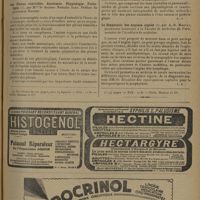 1377 - Page 1369 - Livres nouveaux. Les enigmes de l'histoire, par le Docteur Cabanès / Les plexus choroïdes. Anatomie. Physiologie. Pathologie, par Mme le Docteur Nathalie Zand. Préface du Professeur Roussy / Le diagnostic des angines aiguës, par A.-B. Marfan...