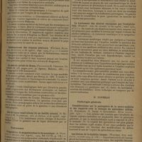 1469 - Page 1461 - Analyses et indications bibliographiques. Dermatologie et syphiligraphie. Sous la direction de P. Gastinel... I. Dermatologie. Clinique. Lettres du Brésil. (J. Darier. Ann. de dermat. et de syphil...) / Leishmaniose des organes génitaux. (Flaviano Silva. Ann. de dermat. et de syphil...) / La pseudo-pelade de Brocq. (Panagiotis B. Photinos... Maloine, édit.) / Cas de lupus tuberculeux dû au bacille aviaire. (S. Nicolau et M. Blumental. Ann. de dermat. et de syphil...) / Traitement. Préparation de magnésie dans la dermatologie. (A. Trijb. Arch. f. Dermat. und Syphil...) / Action de la médication radio-active, thorium X sur le psoriasis et les arthropathies psoriasiques. (Léri et Lièvre. Bull. de la Soc. méd. des hôpit. de Paris...) / L'actinothérapie du psoriasis. (J. Meyer. Bull. méd...) / Le traitement des ulcères variqueux par l'acétylcholine. (Dainow. Ann. de dermat. et de syphil...) / II. Syphilis. Pathologie générale. Considérations sur la pathogénie de la neuro-syphilis et ses rapports avec la biologie du spirocheta pallida. (G. Marinesco, O. Sager et Grigoresco. Revue neurol...) / Les lésions de la syphilis latente. (Warthin. Brit. med. Journ...) / Les deux grandes étapes de la neurosyphilis : période biologique, période clinique. (P. Ravaut. Presse méd...)