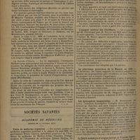 1494 - Page 1486 - IIe Réunion de la Fédération de la presse médicale latine. Bruxelles, septembre 1930 / Sociétés savantes. Académie de médecine. (Séance du 14 octobre 1930). Visite de médecins argentins / A propos du procès-verbal. M. Pinard / De l'invisibilité dans la radiographie de calculs vésicaux uriques et ses conséquences. M. Pierre Bazy / L'examen médical des chauffeurs / Le pèlerinage musulman de la Mecque en 1930. M. Dinguizli... / Les dystrophies inapparentes. M. Mouriquand... / La fièvre ondulante d'origine bovine en Franche-Comté. MM. Ledoux et Baufle