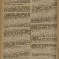 1562 - Page 1554 - Sociétés savantes. Société de biologie. (Séance du 18 octobre 1930). Sur l'innocuité du B. C. G. MM. P. Nélis et E. Picard / Nouvelle race de streptophage isolée d'une eau d'égout. M. W. I. Gough / Parallélisme entre le « pouvoir floculant » de l'anatoxine diphtérique et de « son pouvoir dissociant » vis-à-vis du complexe toxine-antitoxine. M. G. Ramon / Influence de la concentration des solutions sur la résorption et l'action pharmaco-dynamique de l'adrénaline. MM. Maurice Renaud et Miget / Modification d'une race de bactériophage par adaptation sur des formes bactériennes secondaires. MM. V. Sertic et W. I. Gough / La plaquettose digestive. MM. Ed. Benhamou et A. Nouchy / Action des extraits acétoniques de bacilles de Koch sur les propriétés pathogènes des éléments filtrables du virus tuberculeux. MM. L. Nègre et J. Valtis / Nouvelle technique d'obtention du principe lytique transmissible. M. Pierre Rosenthal / Présence de formes filtrantes streptococciques dans les ganglions lymphogranulomateux. MM. Grandclaude, Lesbre et Foulon / La calcémie foetale. MM. Aburel et Ornstein