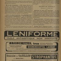 1600 - Page 1592 - Sociétés savantes. Société médicale des hôpitaux. (Séance du 17 octobre 1930). Trois cas de tétanos traités par injections intra-rachidiennes de sérum sous chloroformisation (méthode de Dufour). MM. Pagniez, A. Plichet et E. Bompart / Mal de Pott traumatique. MM. Jacques Decourt et L. Bally / Cancer du corps du pancréas avec métastases vertébrales, cutanées et hypohysaires. MM. Ed. Benhamou, J. Montpellier et Et. Curtillet / De l'immuno-transfusion dans les fièvres typhoïdes. MM. Fernand Trémolières et Arnault Tzanck / Société de chirurgie. (Séance du 22 octobre 1930). Résections du genou pour tuberculose. M. Fredet / Rupture de la rate. M. Cadenat / Synthèse dans la résection du genou. M. Robineau
