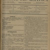 1605 - Page 1597 - Sommaire / Informations. Hôpitaux de Paris. Concours de stomatologiste / Concours de l'internat / Hôpitaux de province. Saint-Germain-en-Laye / Écoles de médecine. Rennes. (Voir la suite des « Informations », p. 1611)