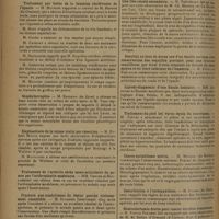 1636 - Page 1628 - Sociétés savantes. Société de chirurgie. (Séance du 29 octobre 1930). Fractures du calcaneum. M. Mocquot, observation de M. Raoul Monod / Traitement par butée de la luxation récidivante de l'épaule. M. Mathieu, travail de M. Murard... / Staphylorraphie. M. Barbaro..., observation par M. Veau / Elephantiasis de la cuisse traité par résection. M. Robert Monod / Traitement de l'arthrite sèche mono-articulaire du genou par l'arthroplastie modelante. MM. Gernez et Moulonguet / Fracture sus-condylienne du fémur gauche vicieusement consolidée. M. Dujarier / Staphylorraphie. M. Veau / Arthrodèse extra-articulaire de la hanche. M. Cadenat / Société des chirurgiens de Paris. (Séance du 17 octobre 1930). Un cas d'occlusion intestinale par torsion du caecum et de l'origine du côlon ascendant. Extériorisation. Résection iléo-caecale secondaire. M. Thévenard, observation de M. Ch. Moreau... / Résultat au bout de douze ans d'un double cerclage avec conservation des esquilles pratiqué pour une fracture esquilleuse par éclat d'obus siégeant au niveau du tiers moyen et du tiers inférieur de l'humérus. M. Dupuy de Frenelle / Lipiodo-diagnostic d'une fistule lombaire. MM. Aubourg et Rachet / Traitement du pied bot varus équin du nourrisson. M. Trèves / Chorio-épithéliome utérin. M. Muller... / Contribution à l'ostéosynthèse. M. Juvara... / Hémicolectomie droite pour cancer du côlon transverse. M. Victor Pauchet, observation de M. de Butler d'Ormond... / Cancer du rectum extirpé par le procédé de Lockhart-Mummery. M. Victor Pauchet, observation opéré par M. de Butler d'Ormond...