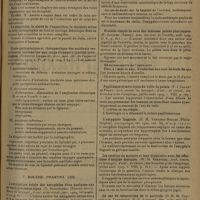 1653 - Page 1645 - Analyses et indications bibliographiques. Oto-rhino-laryngologie ; par M. Paul Truffert... IV. Trachée. L'endoscopie périroale. Série de 100 corps étrangers des voies digestives et respiratoires. (Ed. Aucoin. Arch. intern. de la laryngol., d'oto-rhinol., des bronches et de l'oesophage...) / Etude pathogénique et thérapeutique des accidents respiratoires secondaires aux corps étrangers trachéo-bronchiques. (Rouget et Lemariey. Arch. méd. chir. de l'appareil respiratoire...) / V. Bouche. Pharynx. Cou. L'extirpation totale des amygdales dans quelques-uns de leurs processus aigus. (G. Basavilbaso... Revue de laryngol., d'otol. et de rhinol...) / De l'amygdalectomie et de l'adénotomie dans le traitement de la chorée de Sydenham. (Ladislao Labra Letellier... Revue de laryngol., d'otol. et de rhinol...) / Le traitement du cancer de l'amygdale. (G. Canuyt. Ann. des mal. de l'oreille...) / Procédé simple de cure des sténoses palato-pharyngées. (P. Jacques... Ann. des mal. de l'oreille...) / Papillomes symétriques du voile du palais. (F. J. Collet et Proby. Arch. intern. de laryngol., d'otol., de rhinol., des bronches et de l'oesophage...) / L'amygdale linguale. (D. M. Valentine Miller... Laryngologie...) / Les ostéites du malaire et leur diagnostic avec les affections d'origine dentaire. (W. M. Fraenkel. Arch. intern. de laryngol., d'otol., de rhinol., des bronches et de l'oesophage...) / Un cas de tuberculose de la parotide. (D. H. M. Cuninghan Vancouver. B. C. Laryngol...) / Contribution à l'étude des kystes branchiaux de la région latérale du cou. (G. L. Bosdeveix. Ann. des mal. de l'oreille...)