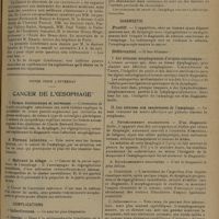 1663 - Page 1655 - Informations (suite). Service d’électro-radiologie de l'Hôpital de la Pitié / Conférences de l'Hôtel Chambon / Notes pour l'internat. Cancer de l'oesophage