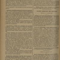 1678 - Page 1670 - Sociétés savantes. Académie de médecine. (Séance du 18 novembre 1930). L'hygiène publique en France. M. G. Brouardel / Accidents cutanés provoqués par les teintures organiques. M. A. Kling / Contribution à l'étude de la pathogénie des gravelles urinaires. MM. J. Schneider et Codounis / Modifications pulmonaires observées chez les mineurs travaillant dans les poussières de rochers. MM. Policard et Edme Martin / Société médicale des hôpitaux. (Séance du 31 octobre 1930). Guérison d'un cas de tétanos traité par la sérothérapie intrarachidienne sous chloroformisation. MM. Brulé et Lenègre / Un cas de trypanosome à forme mégalosplénique. MM. Codvelle, Jausion et Dutrey / (Séance du 7 novembre 1930). Sur la transfusion du sang dans la fièvre typhoïde. M. J. Rouillard / Canitie et alopécie d'origine hyperthyroïdienne. MM. Sézary et Paul Lefèvre