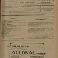 1705 - Page 1697 - Sommaire / Informations. Hôpitaux de Paris. Assistants d'électro-radiologie des hôpitaux / Concours de l'internat