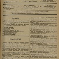 1737 - Page 1729 - Sommaire / Informations. Hôpitaux de Paris. Concours d'assistant d'électro-radiologie / Concours de l'internat / Concours de l'internat de Brévannes / Hôpital Notre-Dame de Bon-Secours / Facultés de médecine. Paris / Bordeaux / Lille / Lyon / Ministère de la guerre