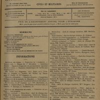 1753 - Page 1745 - Sommaire / Informations. Hôpitaux de Paris. Concours de l'internat / Faculté de médecine de Paris. Concours du clinicat