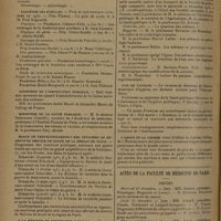 1754 - Page 1746 - Informations. Faculté de médecine de Paris. Concours du clinicat / Facultés de médecine. Bordeaux / Académie des sciences. Prix et subventions attribués en 1930 / Ministère de l'instruction publique / Ministère de la santé publique / École de perfectionnement des officiers de réserve du service de santé de la région de Paris / A la mémoire du Professeur Langlois / Société de pathologie comparée / Avis de vacance / L'argus de la presse / Actes de la Faculté de médecine de Paris. Thèses