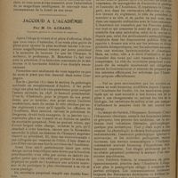 1798 - Page 1790 - François-Sigismond Jaccoud. (1830-1913). Éloge prononcé à l'Académie de médecine dans la séance annuelle du 9 décembre 1930 ; par M. P. Menetrier... / Jaccoud à l'Académie ; par M. Ch. Achard...