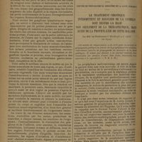 1816 - Page 1808 - La réflexothérapie chiro-électrique ; par le Docteur Louis Alquier... (A suivre) / Documents de propagande antivénérienne. (Service de propagande du Ministère de la Santé publique). Le traitement chronique intermittent et régulier de la syphilis doit rester la base non seulement de la thérapeutique, mais aussi de la prophylaxie de cette maladie ; par MM. les Professeurs J. Nicolas et J. Gate...