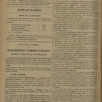 1822 - Page 1814 - Faculté de médecine de Toulouse. Thèses soutenues pendant l'année 1929-1930 / Notes de pratique. Anémie de la croissance / Notes pour l'internat. Pleurésies tuberculeuses. (Formes cliniques & traitement). (A suivre)