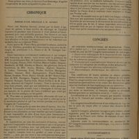 1862 - Page 1854 - Informations. Hospice départemental Paul-Brousse et Centre anticancéreux de la banlieue parisienne / Nécrologie / Chronique. Remise d'une médaille à M. Auvray / Congrès. IIIe Congrès international de radiologie / Renseignements
