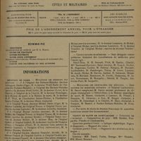 1881 - Page 1873 - Sommaire / Informations. Hôpitaux de Paris. Mutations des médecins des hôpitaux / Consultations de médecine / Mutations des chirurgiens des hôpitaux / Maison de santé de Saint-Lazare. Concours de l'internat