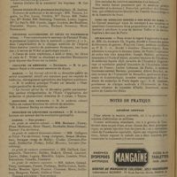 1882 - Page 1874 - Informations. Maison de santé de Saint-Lazare. Concours de l'internat / Hôpitaux de province. Rennes / Deuxième anniversaire du décès du Professeur Widal / Facultés de médecine. Bordeaux / Marine / Ministère des pensions / Ministère de l'économie nationale / Guerre / Manifestation d'amitié franco-belge / Noms de médecins donnés à des rues de Paris / Nécrologie / Notes de pratique. Asthénie grippale