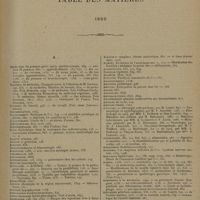 1887 - Page 1879 - Table des matières. 1930