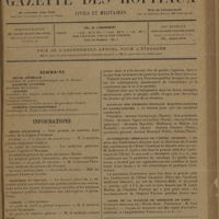 0005 - Page 1 - Sommaire / Informations. Légion d'honneur. Guerre / Justice / Grande chancellerie / Ministère du travail / Guerre / Avis de vacance / Contre l'alcoolisme / Syndicat des médecins français électrologistes et radiologistes / Conférences médicales de l'Hôtel Chambon / Cours de la Faculté de médecine de Paris. Clinique médicale de l'Hôtel-Dieu. (Professeur : M. Paul Carnot)