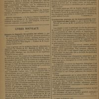 0022 - Page 18 - Informations. Hôpital Foch / Hôpitaux Laennec et Enfants-Malades-Necker / Hôpital Broussais / Livres nouveaux. Eléments de diagnostic des maladies des enfants, par Mme le Docteur Mathilde de Biehler... - Préface de M. le Professeur Lereboullet. [P. Lereboullet] / Considérations générales sur les hypersensibilités d'origine digestives chez l'adulte, par le Docteur Bénassy. (Travail du Service de M. le Professeur Pasteur Vallery-Radot)