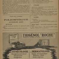 0032 - Page 28 - Sociétés savantes. Société de médecine de Paris. (Séance du 18 novembre 1930). Rétrécissement mitral et troubles phonatoires. MM. André Tardieu et R. Grain / Notes pour l'Internat. Poliomyélite antérieure aiguë