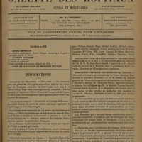 0037 - Page 33 - Sommaire / Informations. Hôpitaux de Province. Toulouse / Collège de France / Deuxième anniversaire de la mort du Professeur Widal / Médecins parisiens de Paris / Association pour le développement des relations médicales (A. D. R. M.) / Association générale des médecins de France. (Bourses aux familles nombreuses du corps médical. Fondation du Docteur Roussel)