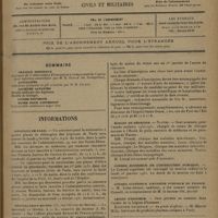 0053 - Page 49 - Sommaire / Informations. Hôpitaux de Paris / Hôpital Saint-Michel / Hôpitaux de Province. Saint-Denis / Écoles de médecine. Nantes / Conseil supérieur de l'Instruction publique / Conseil supérieur d'hygiène publique de France / Légion d'honneur. Economie nationale