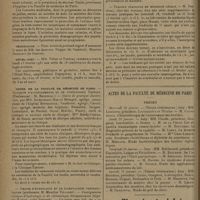 0114 - Page 110 - Informations. IXe Congrès universel de chimie pure et appliquée / Journées médicales coloniales. (Paris, juillet 1931) / Nécrologie / Hôtel-Dieu / Cours de la Faculté de médecine de Paris. Clinique d'accouchements et de gynécologie Tarnier. (Professeur : M. Brindeau) / Chaire d'hydrologie et de climatologie thérapeutique (professeur M. Maurice Villaret) / Travaux pratiques de médecine légale / Actes de la Faculté de médecine de Paris. Thèses