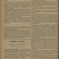 0122 - Page 118 - La « Douleur-Signal ». Procédé diagnostique de la dilatation atonique de l'estomac. Erreur à éviter en l'utilisant ; par M. G. Leven / Sociétés savantes. Académie des sciences. (Séance du 12 janvier 1931). Scorbut aigu expérimental. Mme Lucie Randon et Mlle Andrée Michaux / Antagonisme cardiaque de la pilocarpine et de la tropine. M. Raymond Hamet / Académie de médecine. (Séance du 20 janvier 1931). Présentation. M. Pierre Delbet / Sur la cure de Vittel. MM. Desgrez, Rathery et Giberton / Sur le B. C. G. et sur la possibilité de le voir reprendre de la virulence. M. Lignières / Ulcères géants de l'estomac. M. Victor Pauchet