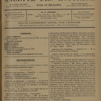 0185 - Page 181 - Sommaire / Informations. Hôpitaux de Province. Toulouse / Facultés de médecine. Bordeaux / Toulouse / Distinctions honorifiques / Médaille des épidémies / Comité consultatif de santé