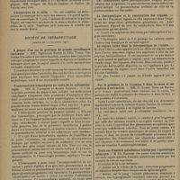 0290 - Page 286 - Sociétés savantes. Académie de médecine. (Séance du 17 février 1931). Diastases oxydantes. M. Brocq-Rousseu / Election / L'acoustique de la salle / Société de thérapeutique. (Séance du 12 novembre 1930). A propos d'un cas de guérison de grande insuffisance cardiaque. MM. Sigismond Bloch et Félix Tixier / Traitement des hémoptysies au cours de la collapsothérapie. MM. G. Caussade et André Tardieu / La thérapeutique et la constitution des organes. M. de Rey Pailhade / Le régime carné dans la thérapeutique de l'ictère. M. Paul Chevallier / Sur la présence de la vitamine A dans le cacao et ses produits d'extraction. MM. H. Labbé, Heim de Balsac et R. Lebat / Trois cas d'anémie paludéenne traitée par l'opothérapie splénique. M. Ch. Hederer / (Séance du 10 décembre 1930). Solution antiseptique cicatrisante. M. J. Boucher...