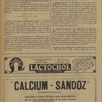 0292 - Page 288 - Sociétés savantes. Société de thérapeutique. (Séance du 10 décembre 1930). Solution antiseptique cicatrisante. M. J. Boucher... / Radiographies de lipiodol intratrachéal. Usage des boues vioformées. M. Georges Rosenthal / (Séance du 14 janvier 1931). Le pain et les produits nocifs qu'il contient. M. Henri Labbé / A propos du pain. M. M. Dumesnil / La notion d'intolérance. Son importance en thérapeutique. M. A. Tzanck / Les réflexes des diabétiques au cours de la cure de Vichy. MM. Parturier et Ch. Legrain