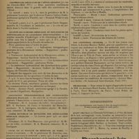 0318 - Page 314 - Informations. Ligue française contre le rhumatisme. Conférences cliniques / Conférences médicales de l'hôtel Chambon / Société des sciences médicales et biologiques de Montpellier et du Languedoc méditerranéen / Association professionnelle des journalistes médicaux français / Caisse mutuelle de retraites des journalistes médicaux français / Cours de la Faculté de médecine en Paris. Cours d'anatomie / Clinique médicale propédeutique. (Professeur : M. E. Sergent) / Amphithéâtre d'anatomie des hôpitaux. Conférences de thérapeutique chirurgicales / Nos confrères artistes / Nécrologie