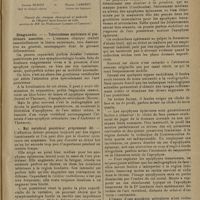 0323 - Page 319 - Revue générale. La tuberculose vertébrale postérieure ; par Claude Huriez... et Marcel Lambert... (Travail des Cliniques chirurgicale et médicale de l'Hôpital Saint-Sauveur de Lille, services de MM. les Professeurs Lambert et Carrière). Diagnostic