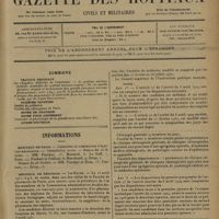 0337 - Page 333 - Sommaire / Informations. Hôpitaux de Paris. Concours de nomination d'électro-cardiologie / Hôpitaux de Province. Le Havre / Agrégation des Facultés de médecine