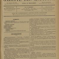 0361 - Page 357 - Sommaire / Informations. Hôpitaux de Province. Versailles / Hôpital français de Tunis / Hôpitaux thermaux / Écoles de médecine. Nantes / Guerre