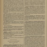 0408 - Page 404 - Sociétés savantes. Académie de médecine. (Séance du 10 mars 1931). Action du foie sur quelques substances à action végétative. MM. D. Danielopolu..., J. Marcu, G. G. Proca et Brauner / Rapports. M. Morax : Examen médical des chauffeurs / Elections / Société de biologie. (Séance du 14 février 1931). Influence du bacille de Preisz-Nocard sur le B. C. G. inoculé en série par la voie péritonéale. M. A. Saenz / Technique d'enregistrement des mouvements rythmiques de la vésicule biliaire isolée. MM. M. Villaret, L. Justin-Besançon et A. Marcotte / Action du bactériophage sur le pouvoir indologène du colibacille. MM. J. Fricker et J. Laurin / Action de l'adrénaline sur l'immunisation locale par l'antivirus staphylococcique. M. L. Poleff / Valeur comparée de la technique biomicroscopique et histologique dans le diagnostic des lésions de précarence A. MM. G. Mouriquaud, J. Rollet et Mme Chaix / Le tonus du vaisseau isolé en survie et l'action du chlorure de baryum. MM. M. Loeper, A. Mougeot et André Lemaire / Technique de préparation d'un savon-bouillon-vaccin. MM. R. Lecoq, J.-P. Lamare et M. Larcet
