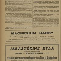 0432 - Page 428 - Sociétés savantes. Société médicale des hôpitaux. (Séance du 20 février 1931). Réticulo-endothélio-sarcomes secondaires à une plaie infectée. MM. Coste, Ehrenschmitt et Foulon / Traitement de l'asthme par l'anesthésie générale. MM. Jean Troisier et Yves Boquien / Grand éthylisme, cirrhose du foie, lithiase vésiculaire. M. Dufour / (Séance du 27 février 1931). Erythromélie de Pick-Herxheimer et paraspasme facial bilatéral. MM. F. Rathery et Sigwald / Tremblement mercuriel chez une tenancière de tir. M. Paraf
