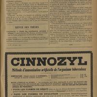0497 - Page 493 - Informations. Hôpital Tenon. Cours de perfectionnement sur les troubles du rythme cardiaque sous la direction du Docteur Camille Lian... / Revue des thèses. Contribution à l'étude des insuffisances aortiques à éclipses, par le Docteur Ph. Barral...